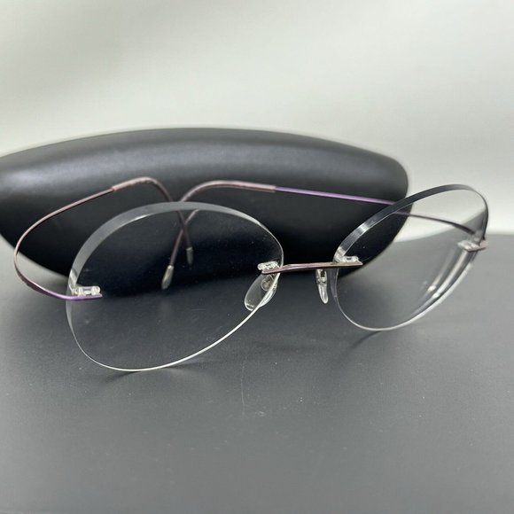 Silhouette Eyeglasses 5515 70 3540 Titan Purple Rimless Frame Austria 48[]19 140 - Picture 15 of 15